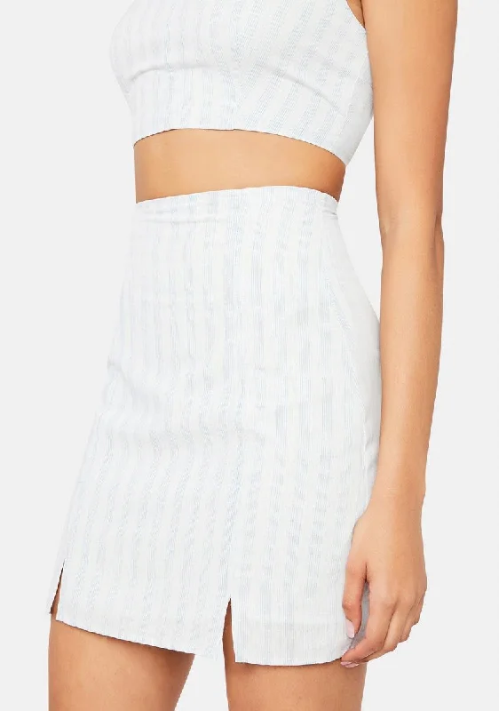 Effortless Style, Endless Impact Can't You See Striped Denim Mini Skirt