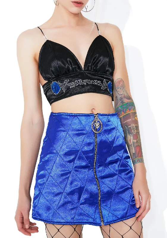 Rocker Chic Fashion Blue Bury Skirt