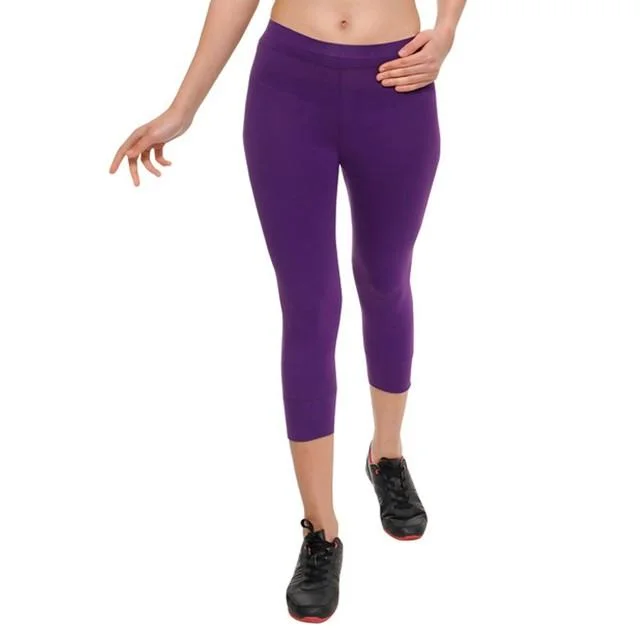 Trendy Women's Apparel for All Seasons HiFlyers Women Yogawear Casual Capri Purple