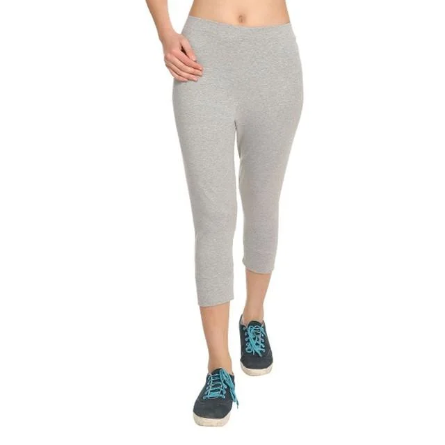 Comfortable Casual Women's Clothing HiFlyers Women Yogawear Casual Capri Grey