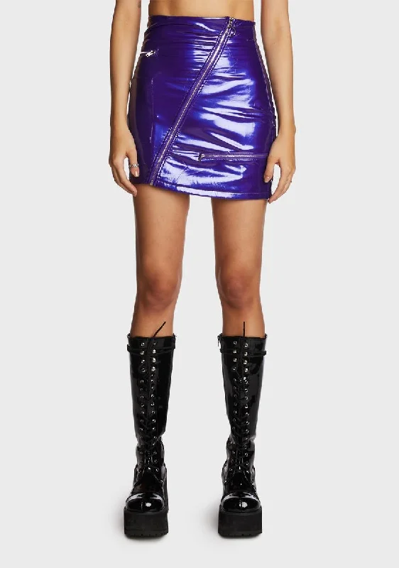 Fashion Essentials Gem Digital Underground Vinyl Skirt