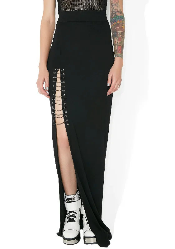 Trendy Women's Outfits for Casual Wear Pretty Reckless Chained Maxi Skirt