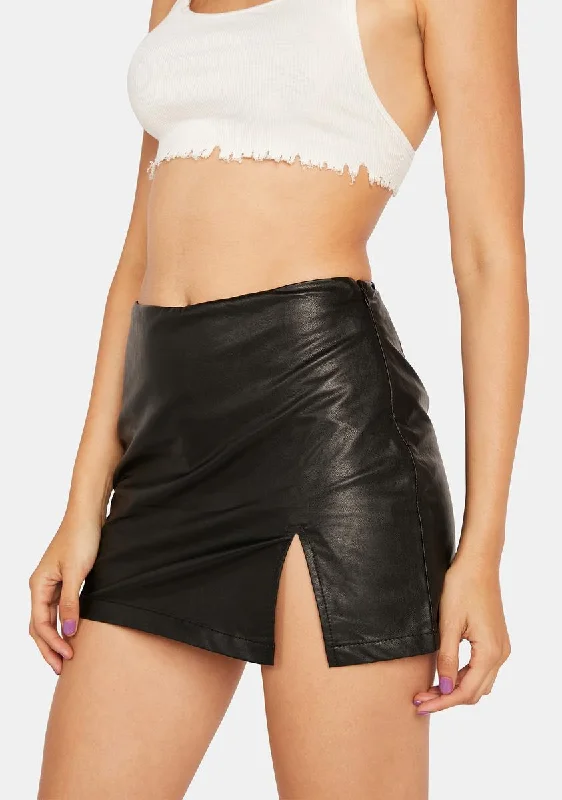 Outfits Ideas Open Tab Vegan Leather Skirt