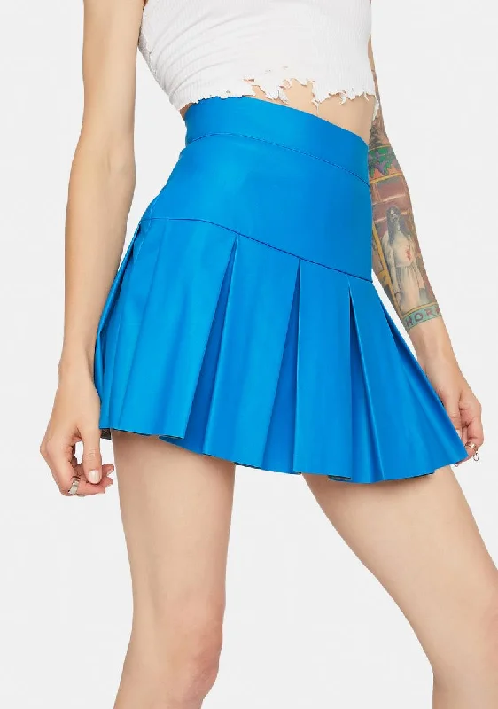 Explore What's New Cobalt Cheap Thrills Pleated Skirt