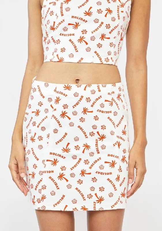 Online Shopping Boutiques Holiday Print Mini Skirt