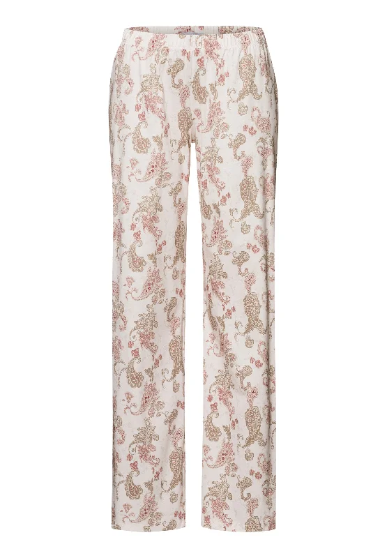 Casual Fashion Loungy Nights Cotton Knit Pajama Pants | Rose Paisley 76492-2869