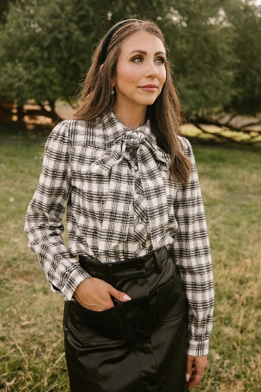 Casual Dresses for Women Genevieve Blouse in Plaid - FINAL SALE