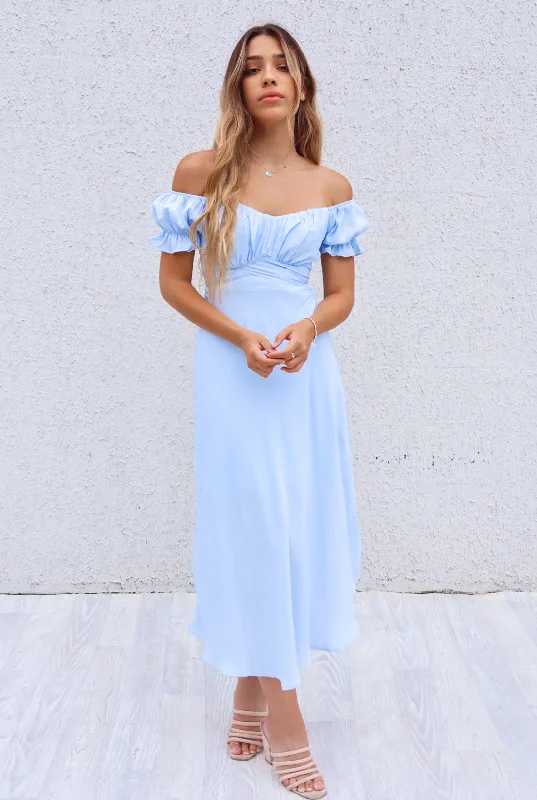 Casual Fashion Trends for Women Claudia Midi Dress - Baby Blue