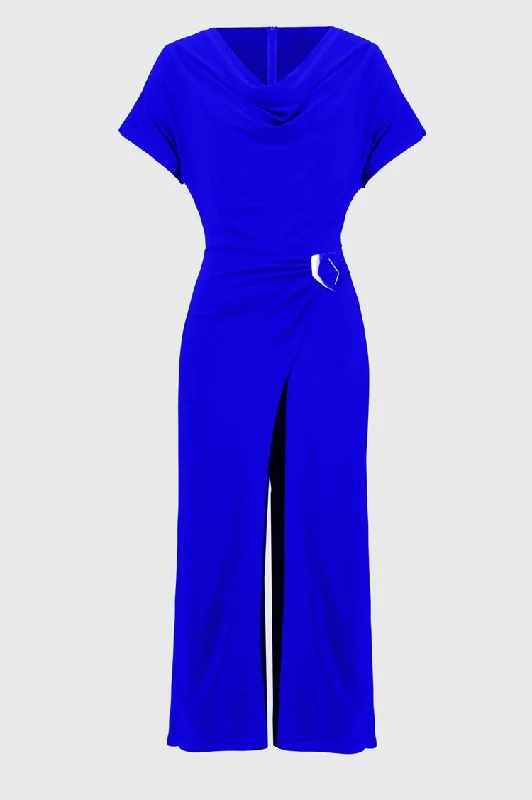 Evening Elegance Joseph Ribkoff Royal Saphire Silky Knit Culotte Jumpsuit