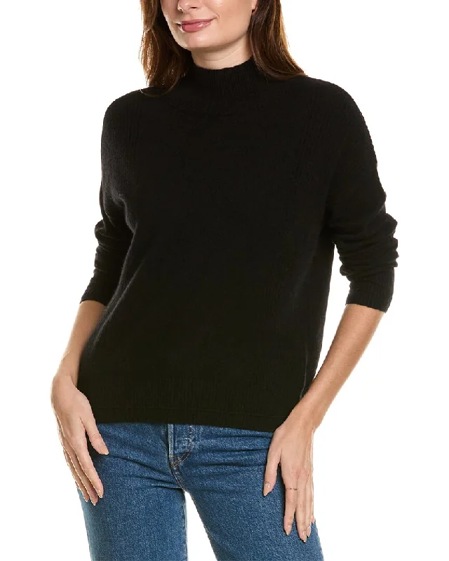 Comfortable Casual Wear Design History Mock Neck Cashmere Sweater