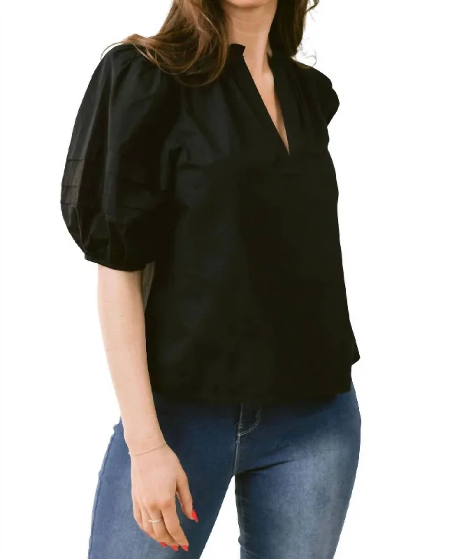 Trend Forward Women's Wear Alix Blouse In Black