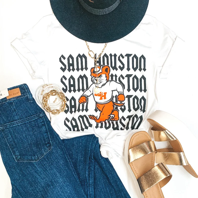 Season Sale Bearkat Game Day | Sam Houston Bearkat Logo Short Sleeve Graphic tee in White