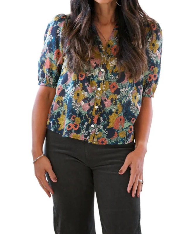 Trendy Pulse Dakota Blouse In Deep Bramble