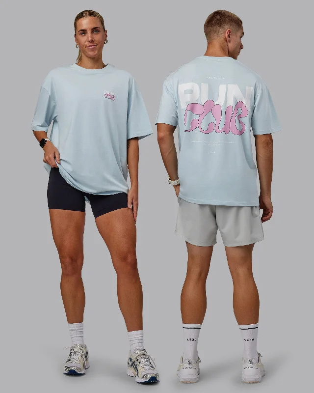 Hot Trends Unisex Gone Running FLXCotton Tee Oversize - Skyride-Bubblegum