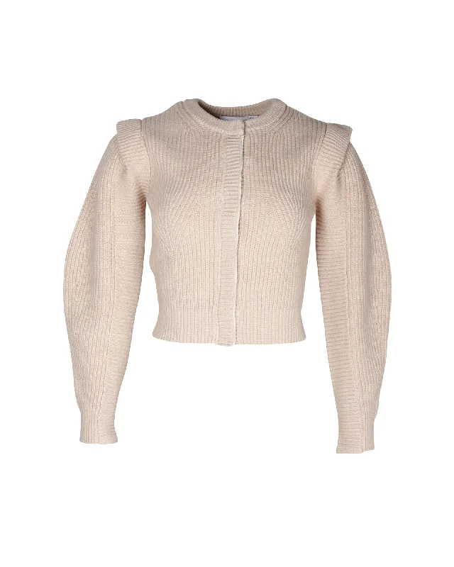 Flash Sale Event Self-Portrait Knit Cardigan in Beige Cotton