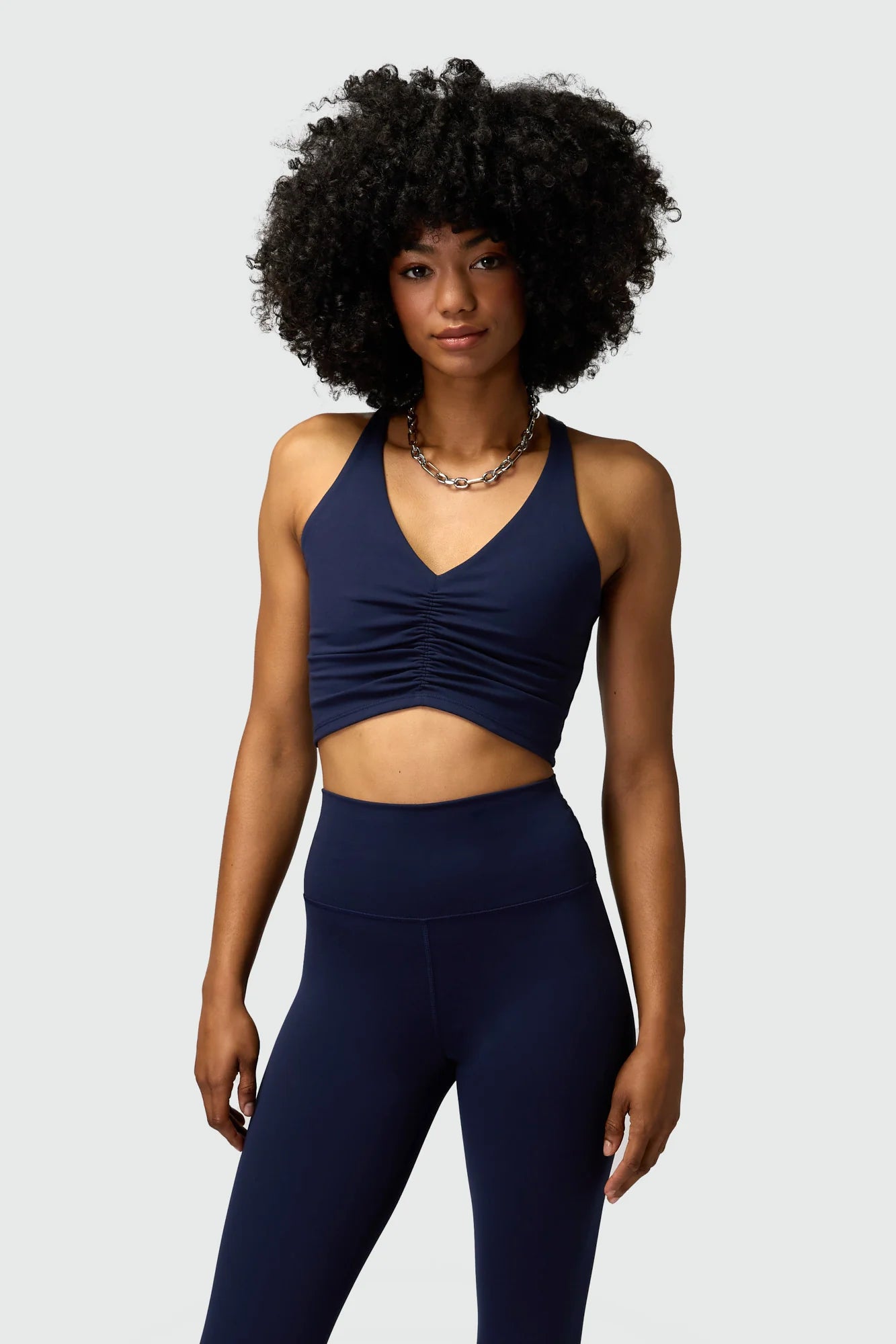 Comfort Meets Fashion Spiritual Gangster Everly Twist Back Bra - Midnight Navy