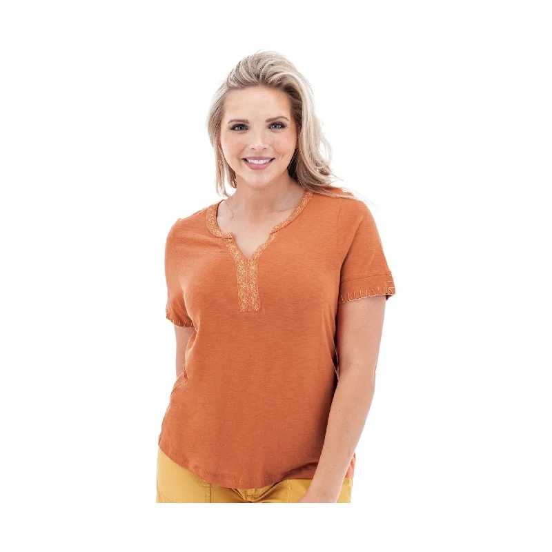 Versatile Wardrobe Essentials Aventura Women's Ellis Short Sleeve Top - Ginger Spice