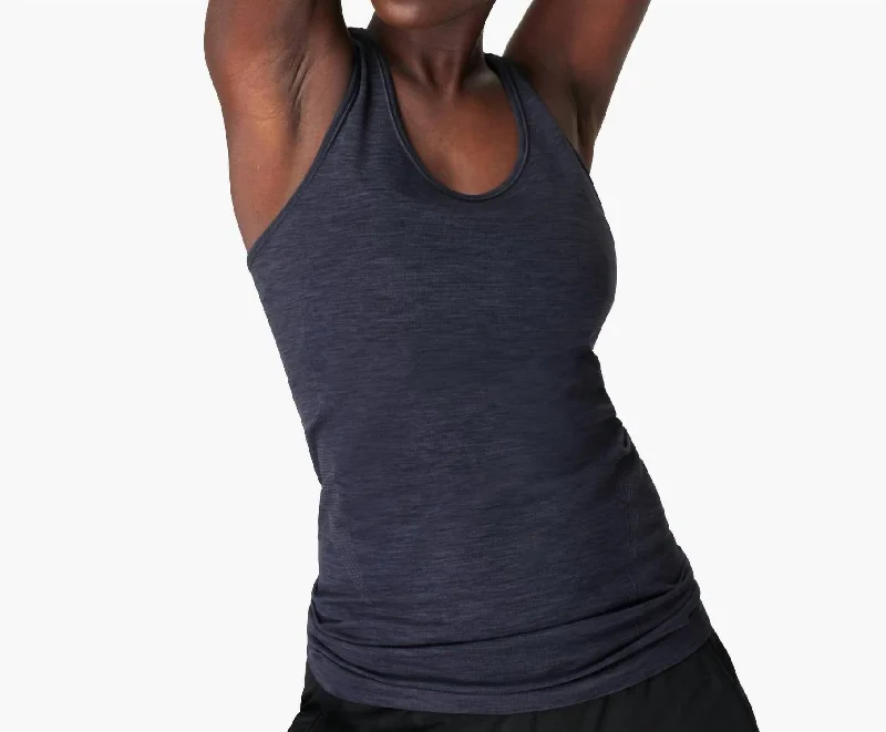 Women's Clothing Athlete Seamless Workout Tank - Blue - Final Sale In Dark Gray