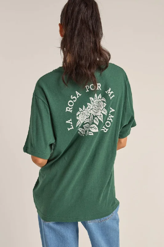 Eclectic Fashion Rhythm La Rosa Oversized T-Shirt - GREEN