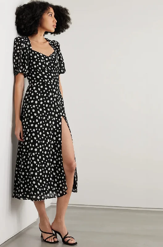 Athleisure Wear Special Offer Freya Polka Dot Midi Dress with Sweetheart Neckline