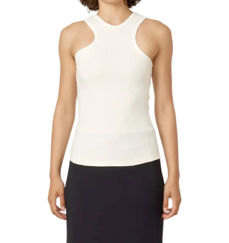 Explore What's New Asymmetric Tank Top In Ivory