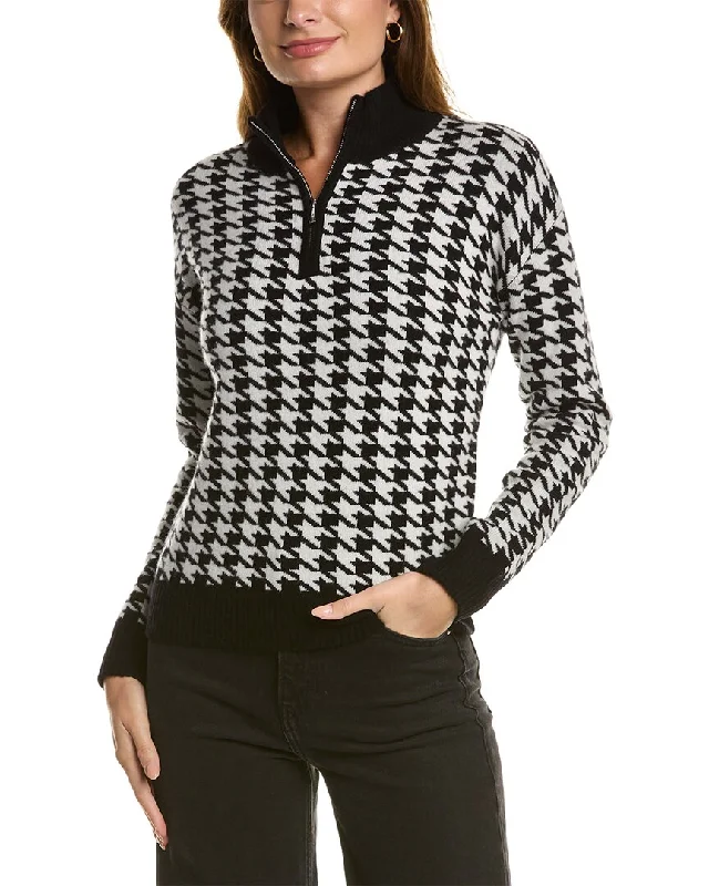 Fashion Essentials Kier+J Houndstooth Wool & Cashmere-Blend Sweater