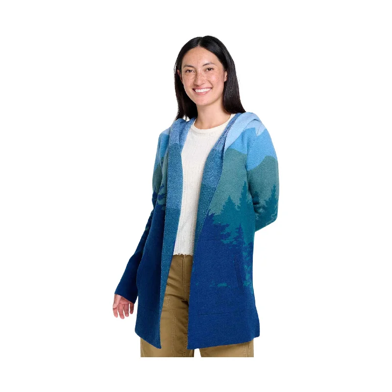 Fashion Forward Merino Heartfelt HoodieToad & Co Women's Merino Heartfelt Hoodie - Atlantic Treeline Scenic- ONLINE STORE CREDIT/EXCHANGE ONLY