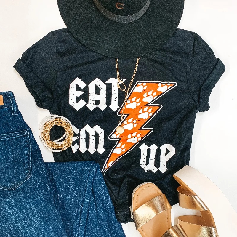 Clearance Event Bearkat Game Day | Eat 'Em Up Lightning Bolt Short Sleeve Graphic tee in Black