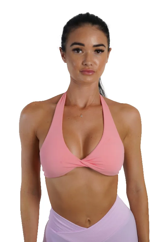 Online Clothing Stores Twist Halter Bra - Peach