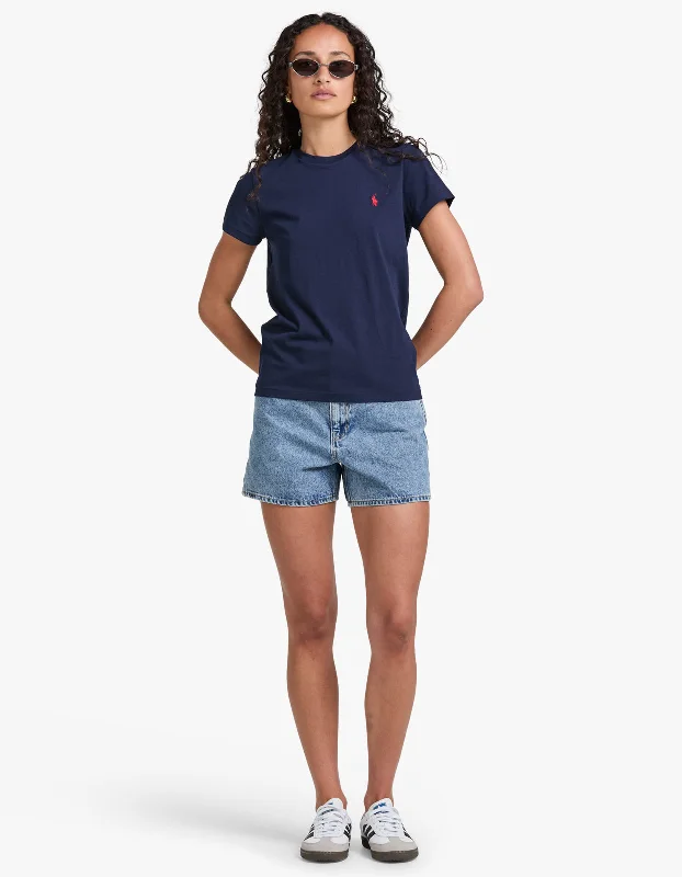 End Of Season Sale Crewneck Short Sleeve T Shirt - Cruise Navy