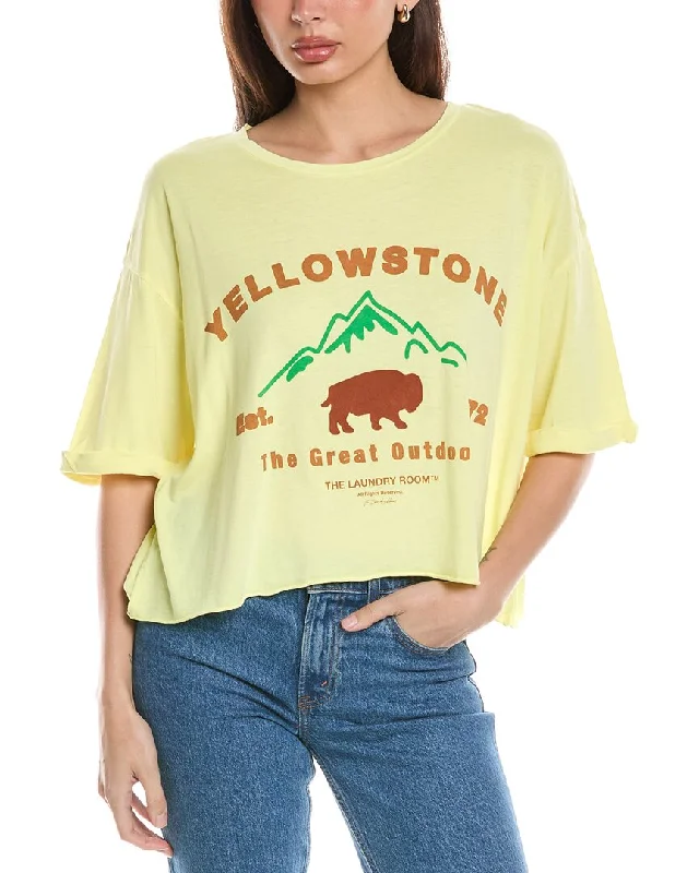 Affordable Online Boutiques THE LAUNDRY ROOM Bison Crop Oversized T-Shirt