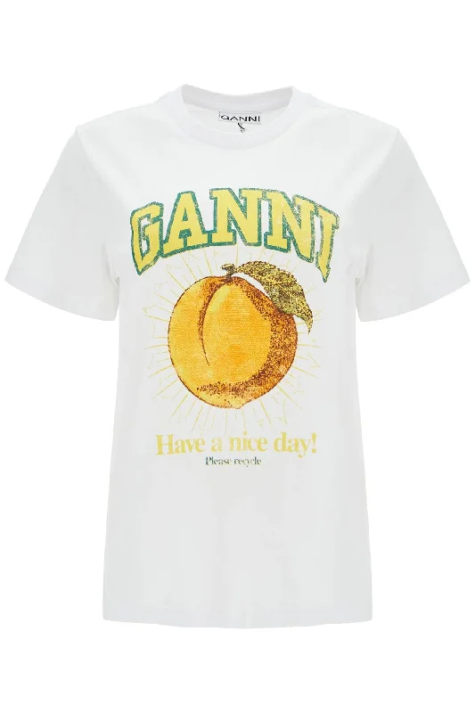 Summer Sale Ganni Women's Relaxed Fit Printed T-Shirt