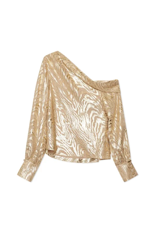 Sale On Sale Alice Blouse In Metallic Apricot