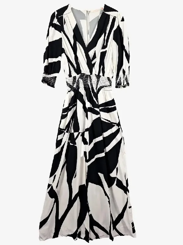 Workwear Fashion for Women Sass & Bide Monochrome Silver Shimmer Evening Jumpsuit Size 10