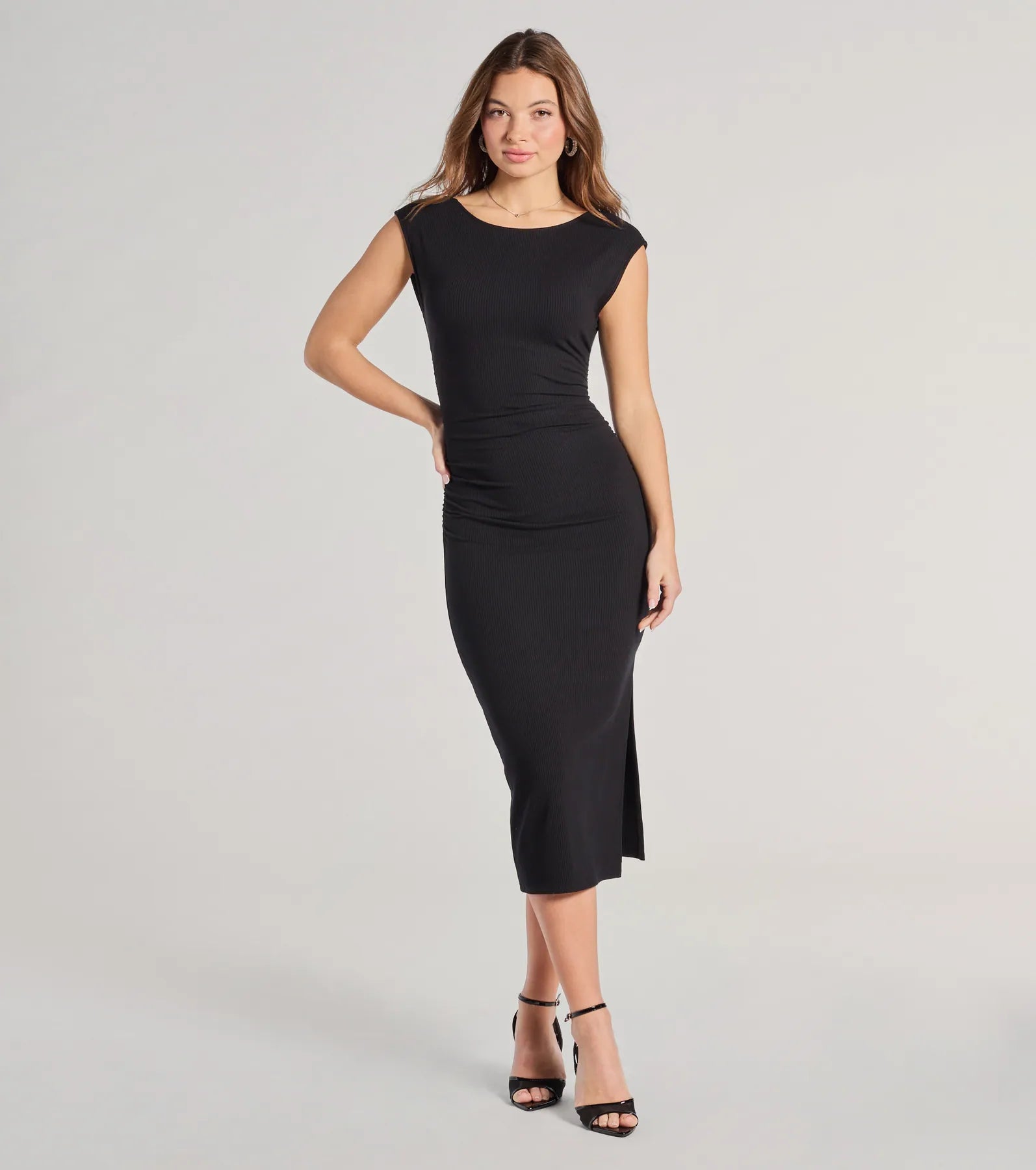 Women's Clothing Sale Online Many Admirers Open Back Bodycon Midi Dress