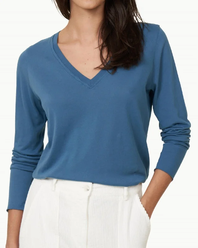 Holiday Gift Guide Sale Tidian Knit T-Shirt In Polar Blue