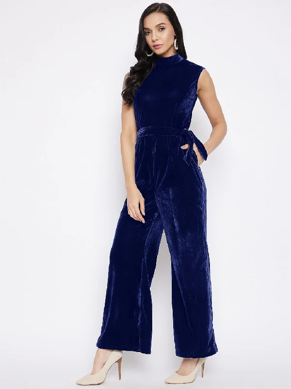 Women's Casual and Dressy Outfits Stretchable Velvet Jumpsuit