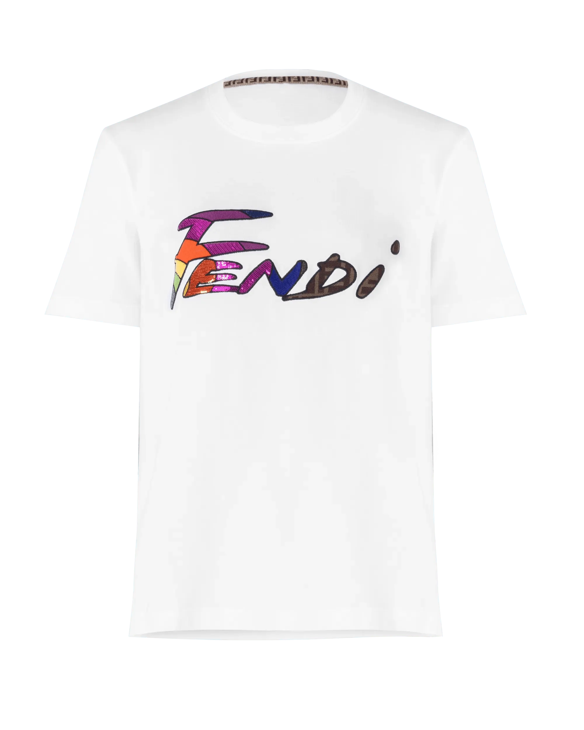 Sophisticated Outfits Fendi Brush Logo T-Shirt