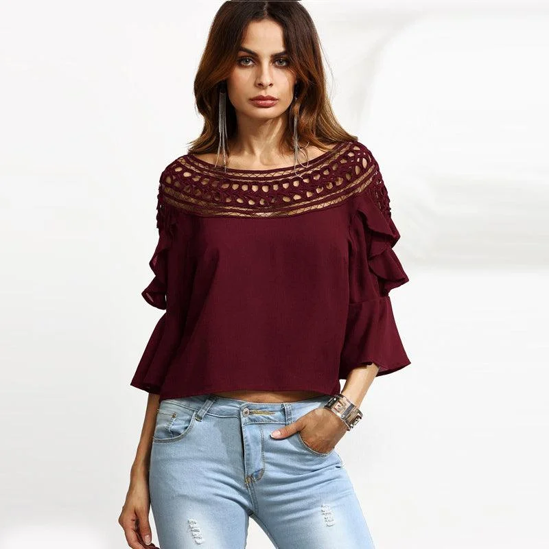 Affordable Women's Fashion THE CALLIE CUT-OUT BLOUSE