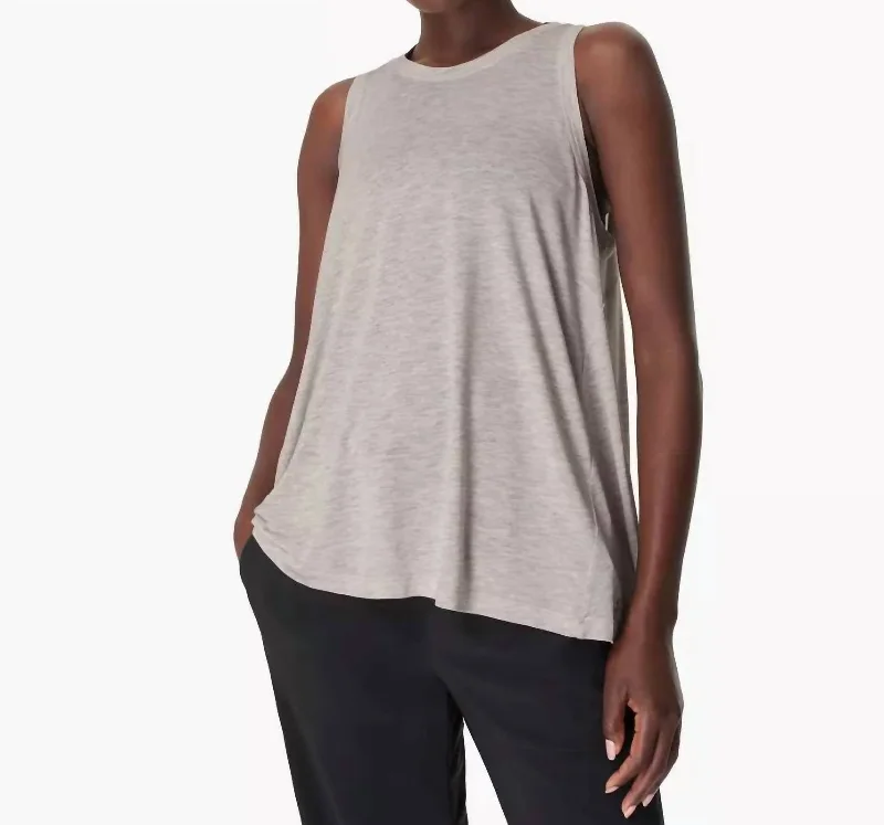 Trendy Online Boutiques Sweaty Betty Easy Peazy Tank - Light Grey Marl - Final Sale