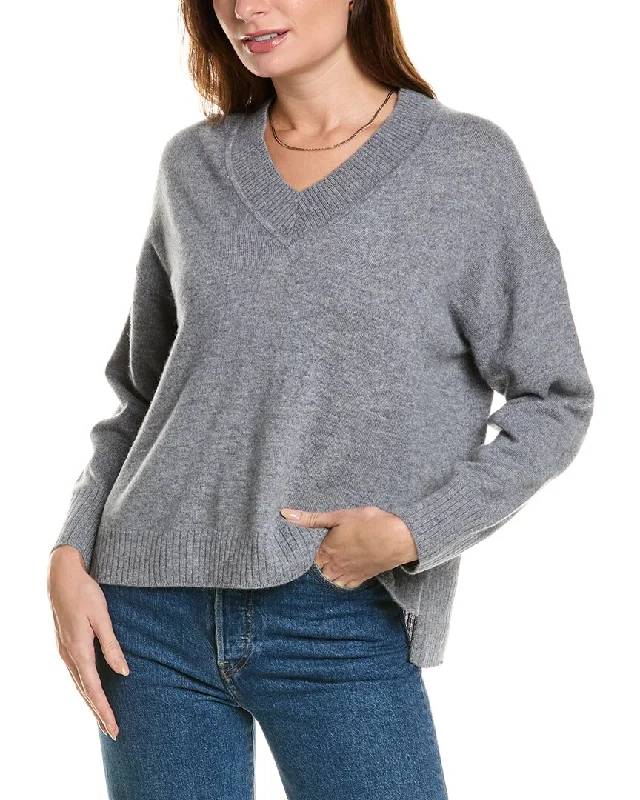 Premium Style Design History V-Neck Cashmere Sweater