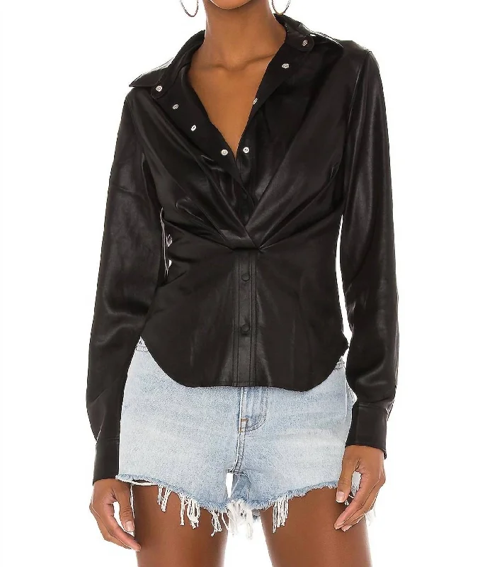 Fashionable Casual Tops Ava Blouse In Black