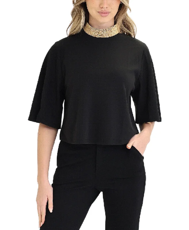 Premium Quality Garments Mock Neck Blouse