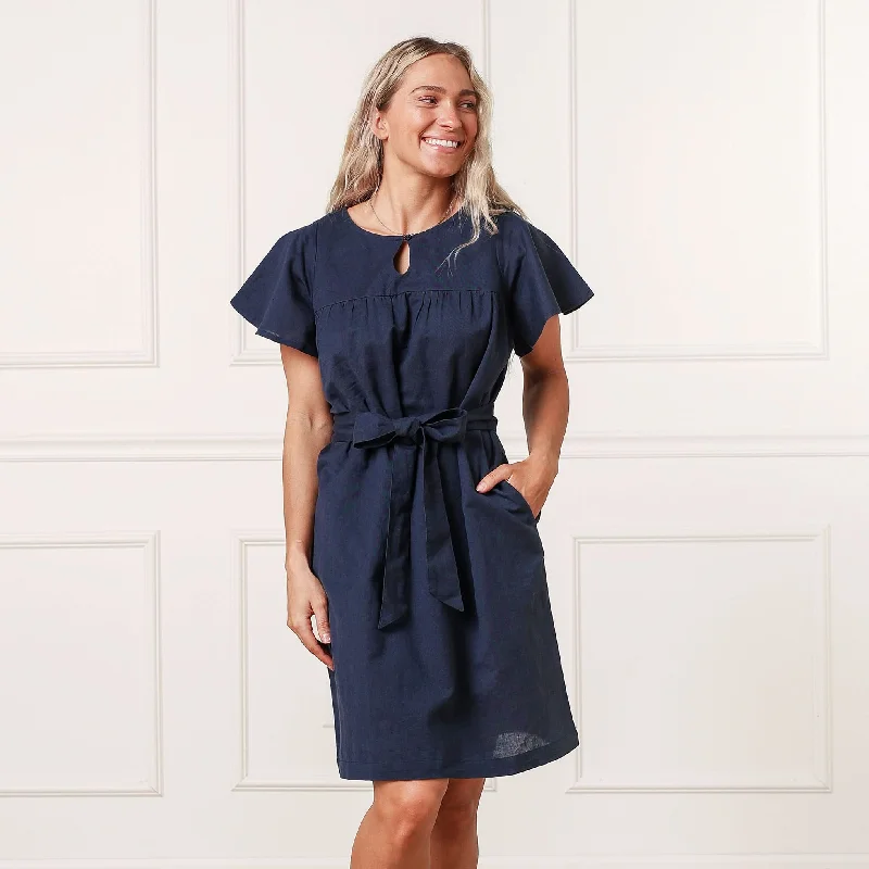 Flash Sale Starts Linen Keyhole Dress