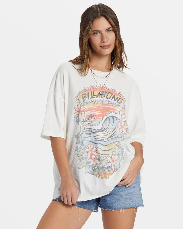 Minimalist Style Billabong Kissed By The Sun T-Shirt - SALT CRYSTAL