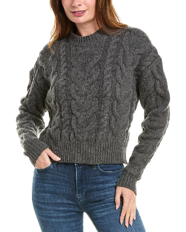 Fashionable Casual Tops FRAME Denim Cable Wool Sweater