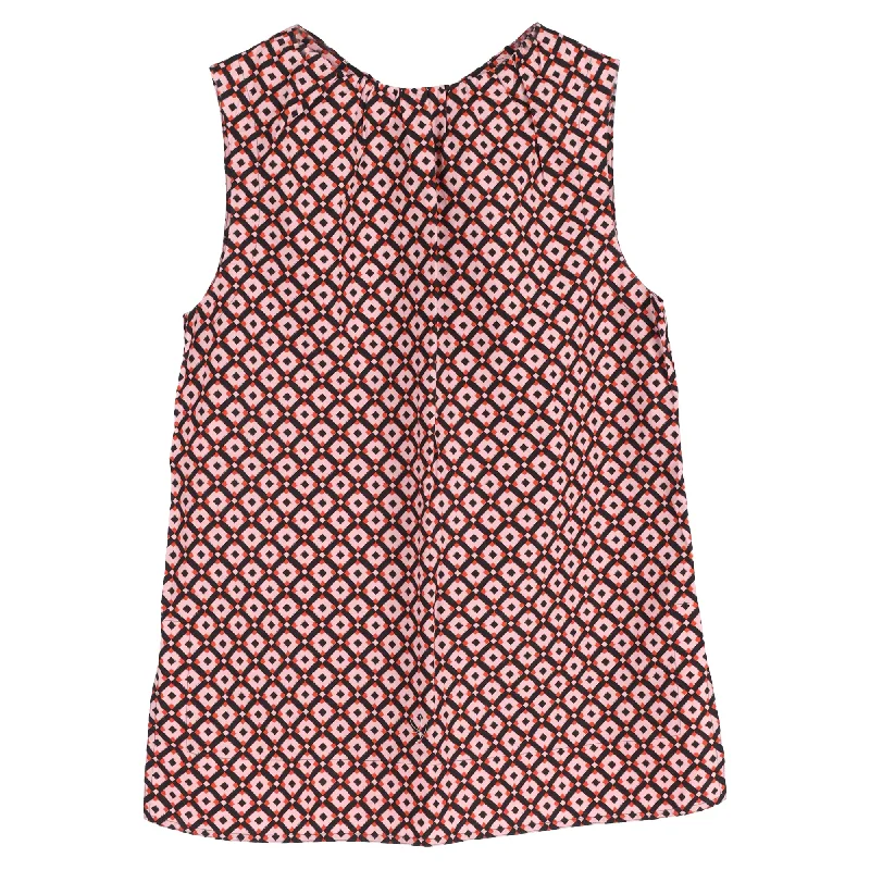 Effortless Chic for Women Marni Patterned Sleeveless Blouse in Multicolor Cotton