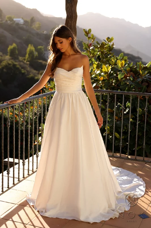 Casual Fashion Nox Anabel JE1002 Simple Bridal Gown A Line Long Wedding Dress