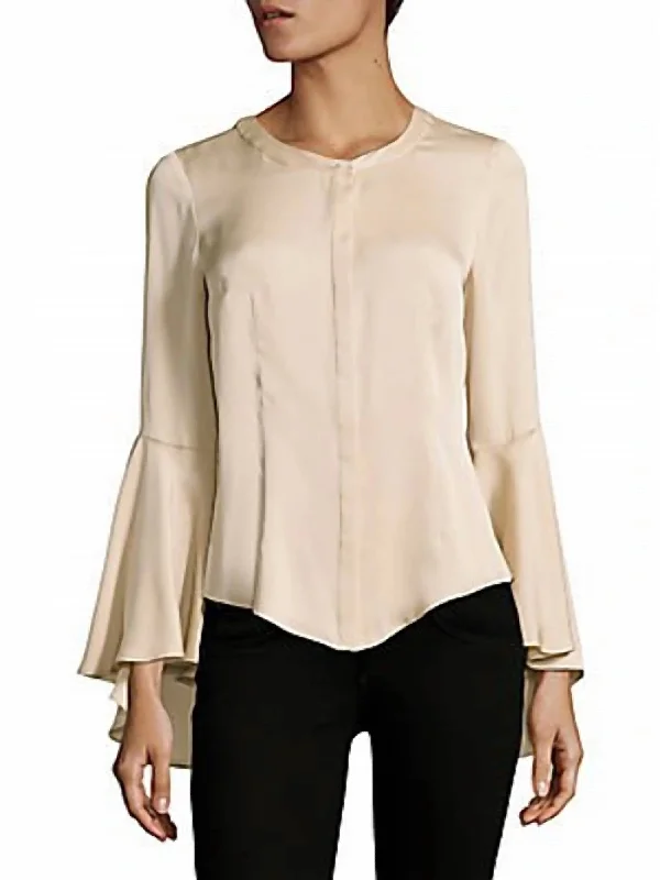 Step Ahead, Lead The Trend Michelle Stretch-Silk Blouse In Ballet