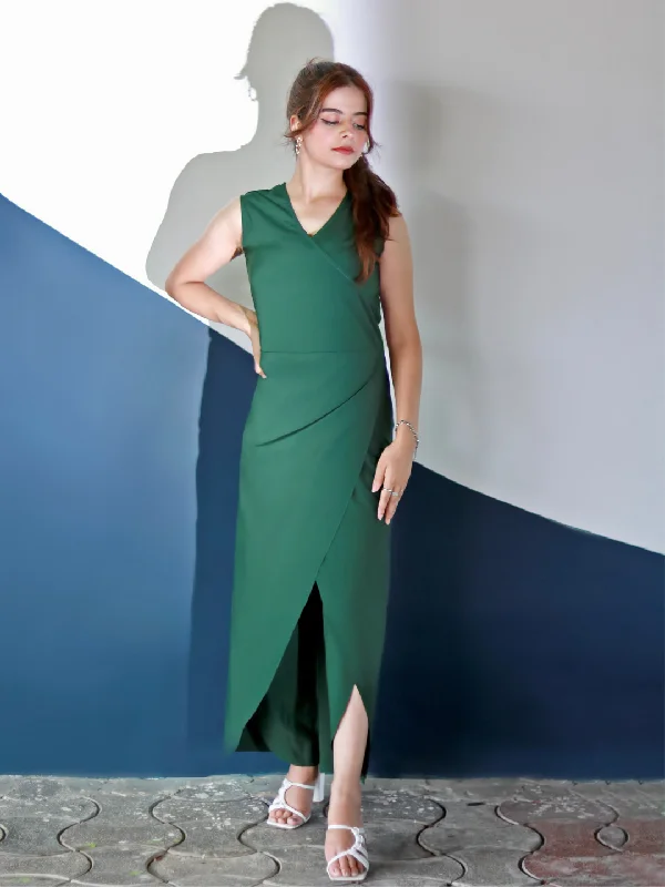 Trendy Online Boutiques Plus Tulip Style Wrap Jumpsuit